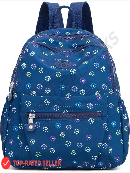 Mini Backpack Purse Small Nylon Anti Theft Travel Bag Water Resistant 9 Pockets main image 4